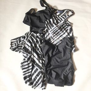Anne Cole Swimsuit Bundle Black and White